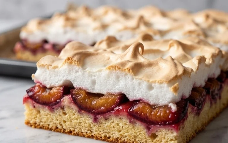 Polnischer Zwetschgenkuchen Baiser: Blechkuchen Genuss