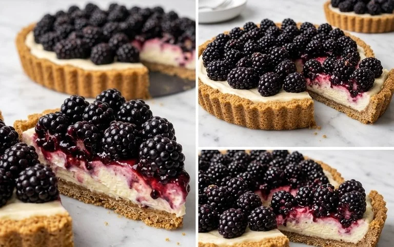 No-Bake Brombeer-Tarte: Einfach & fruchtig.