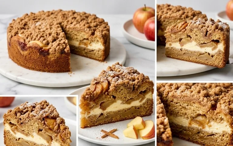 Cream Cheese Apfel Kaffee Kuchen: Saftig & Streuselig