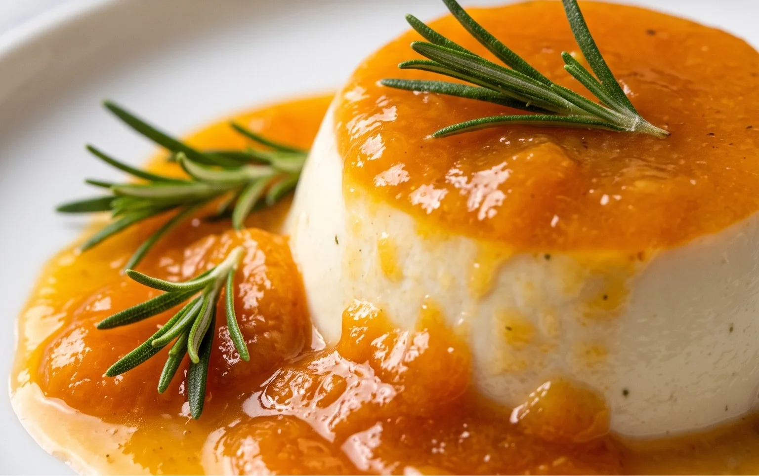 Rosmarin-Panna-cotta mit Aprikosen-Coulis